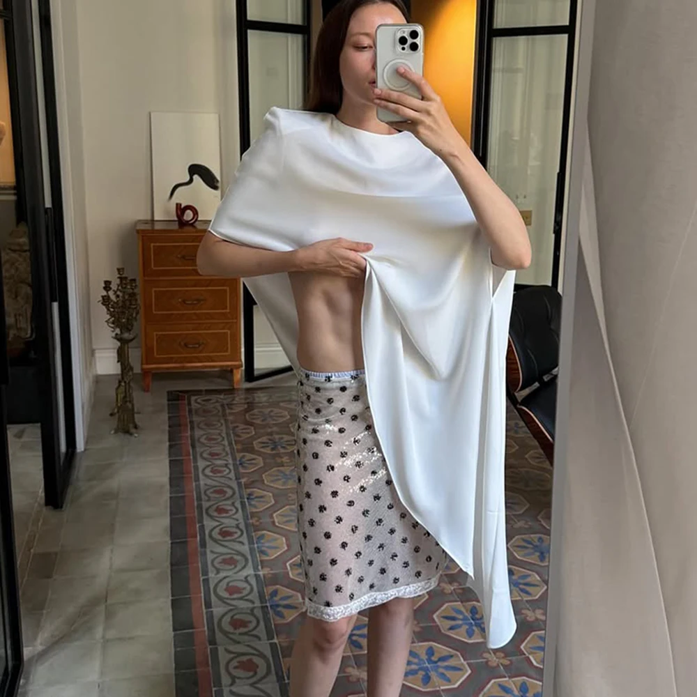 Sukienka maxi bez rękawów z satyny Talenza, damska, z golfem, patchworkowa, dopasowana, modna, jednolita, do pracy, długa sukienka damska 2025