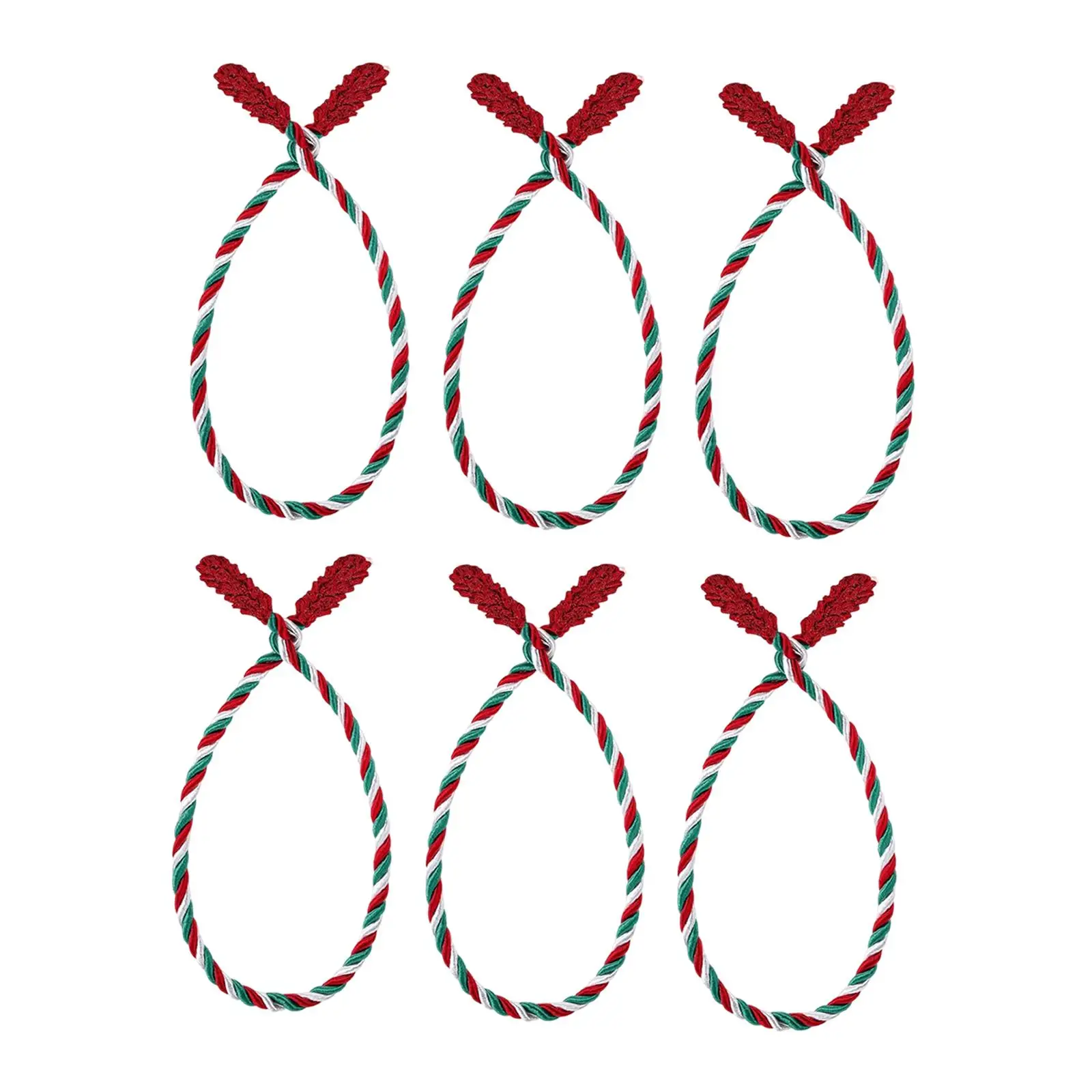 6x Garland Ties Home Decoration Attachments Ornaments Decorative Twist Ties Reusable for Stairway Railing Wreaths Stockings
