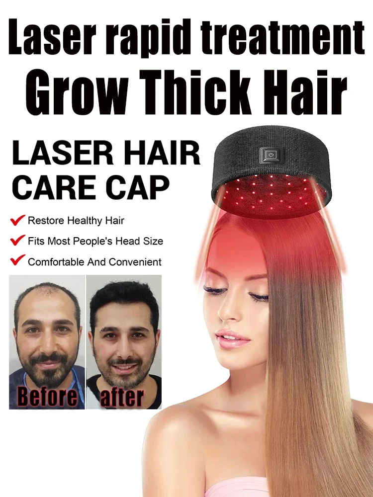 HOLJKEA-Cabelo Regrowth Cap, Anti-Hair Loss, Fortalecer as raízes do cabelo, folículos profundos, promover a rebrota, carregamento USB