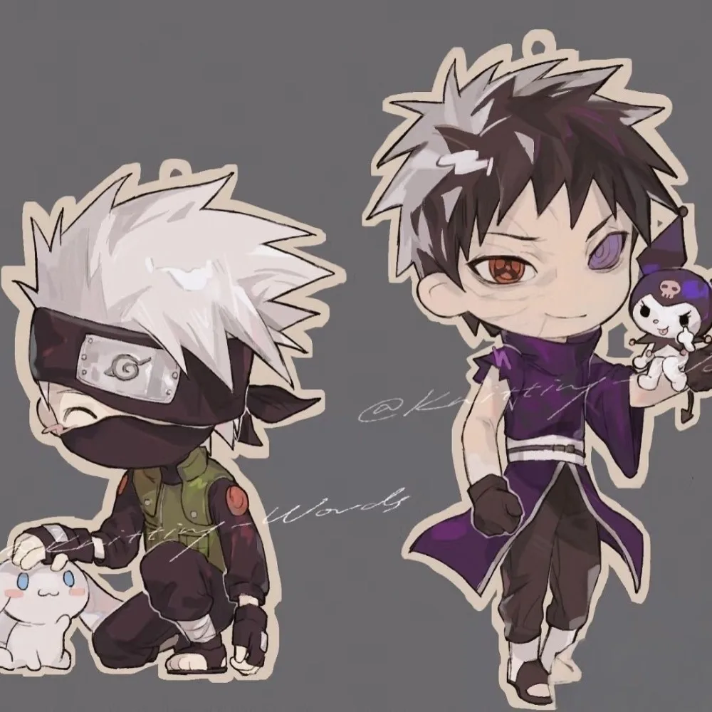 

NARUTO Acrylic Stand Figure Hatake Kakashi Uchiha Obito Anime Peripherals Fashion Originality Desktop Acrylic Ornament New