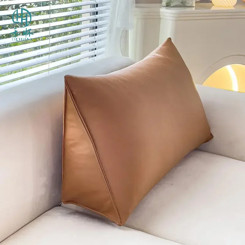 Headboard Pillow Triangular Headboard Wedge Bed Rest Reading Pillow Backrest Positioning Support Bolster Cushion 23x13x7.8 in