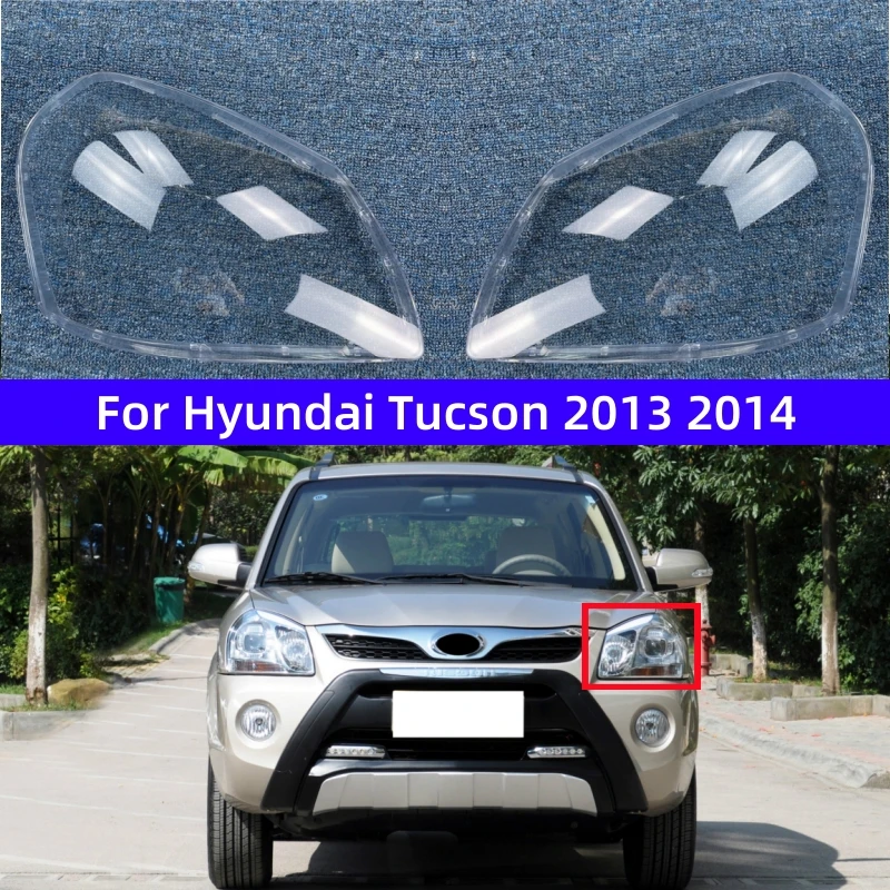

Аксессуары для Hyundai Tucson 2013 2014, прозрачный материал ПК, фары, стеклянный корпус