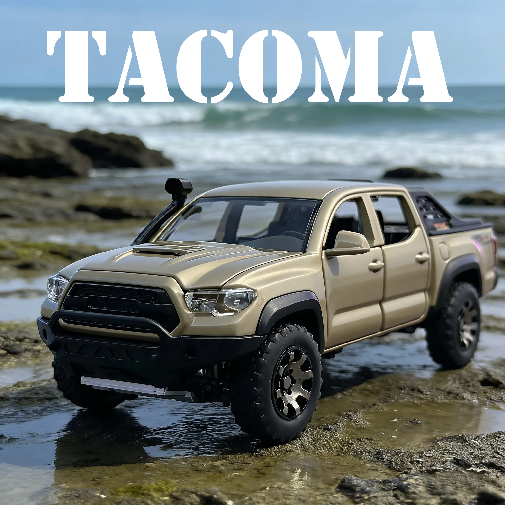 1:32 タコマ合金オフロード車両モデルシミュレーション音と光子供のおもちゃの車取り外し可能なアクセサリー男の子のためのギフト