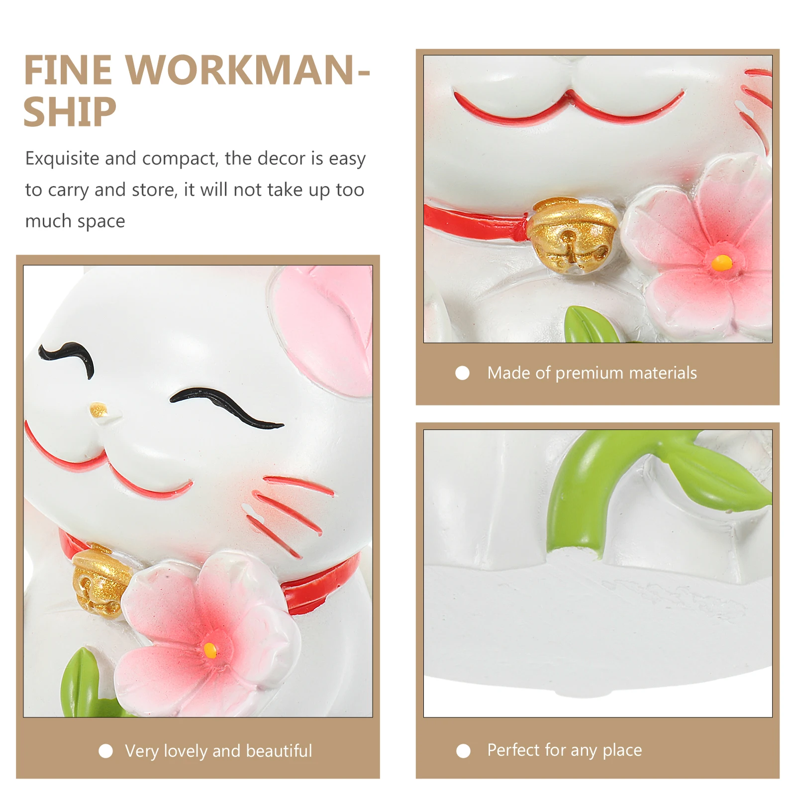 

Cat Ornaments Fortune Resin Statue Figurines Cute Miniature Cats Living Room Desktop Decorations Office Car Interior