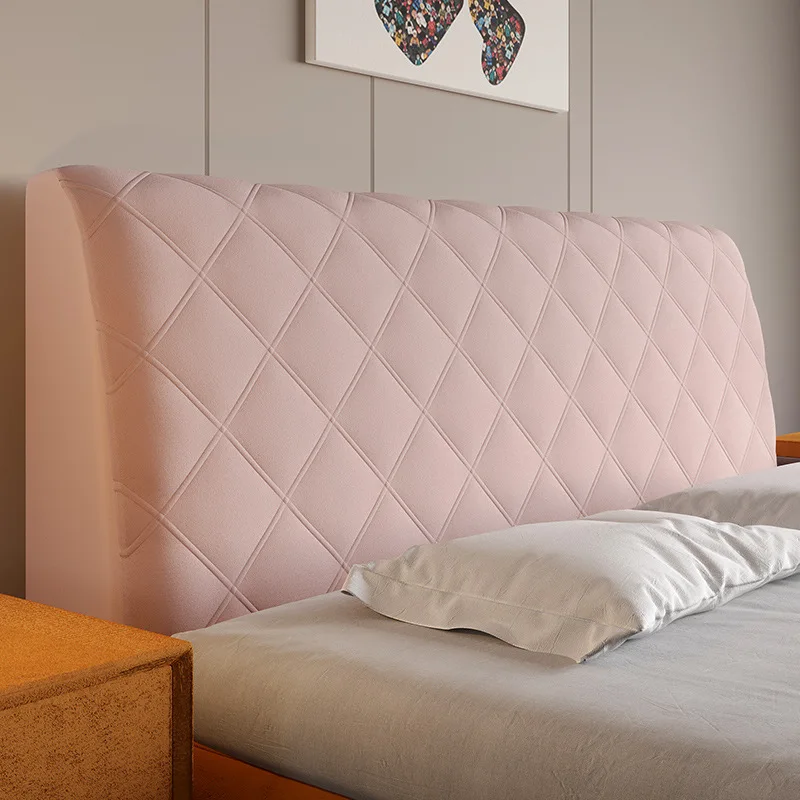 Diamond Quilted All-inclusive Headboard Cover Stretch Anti-collision Bed Head Protector Slipcover