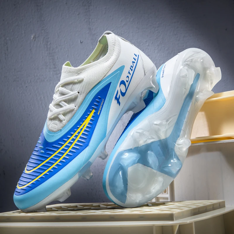 

New Children's Football Shoes Male Long Nail Anti-slip Breathable Shoe Student No Tie Magic Stick Ball Shoe Women's Sportswear