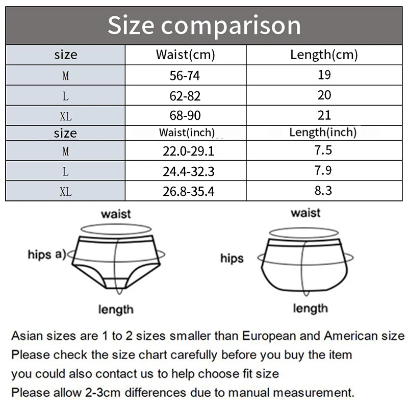 3PCS/Set Cotton Underwear Women M-2XL Comfortable Panties Ladies Plus Size Underpants Solid Color Briefs Female Lingerie