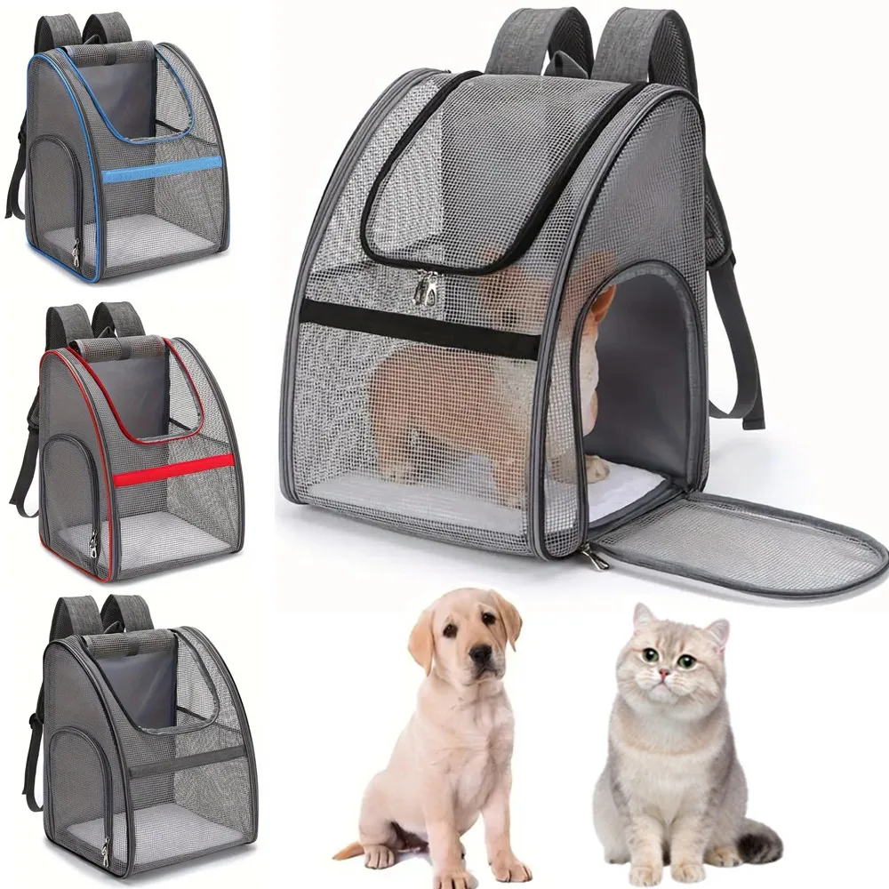 Pet Supplies Dog and Cat Folding Outgoing Bag Summer Breathable Backpack Travel Hiking Portable Bag