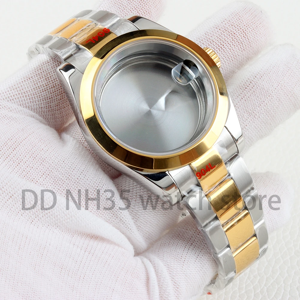 36mm/39mm NH35 Case 20mm Jubilee/Oyster Strap for NH35 NH36 Movement Solid 316L Stainless Steel Watch Case Datejust 28.5mm Dial