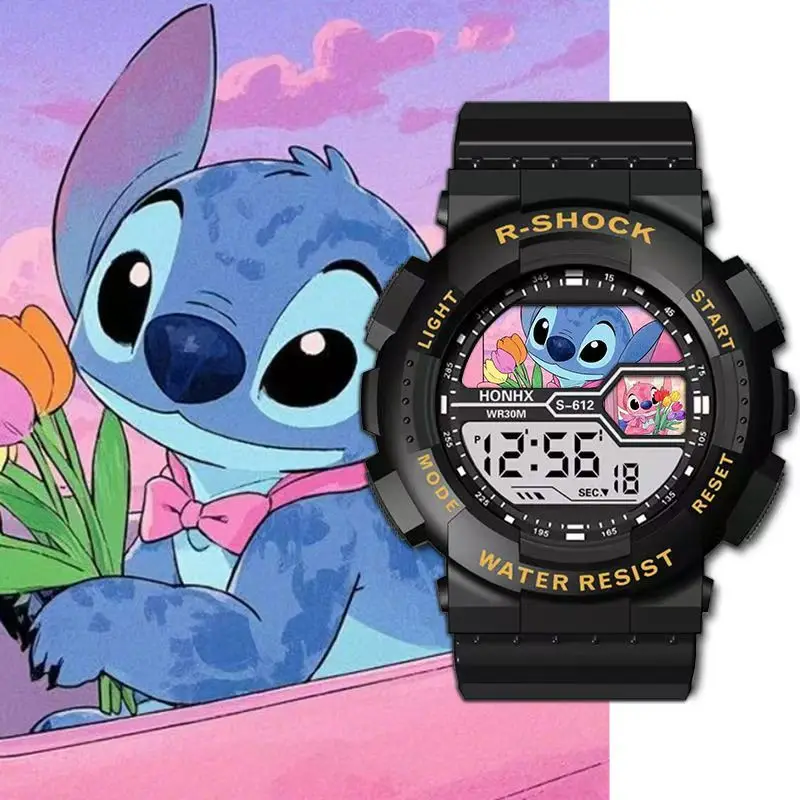جديد أزياء ستار الطفل الكرتون الرياضة في الهواء الطلق ووتش متعددة الوظائف الإلكترونية للماء ضوء الليل ساعة رقمية #2