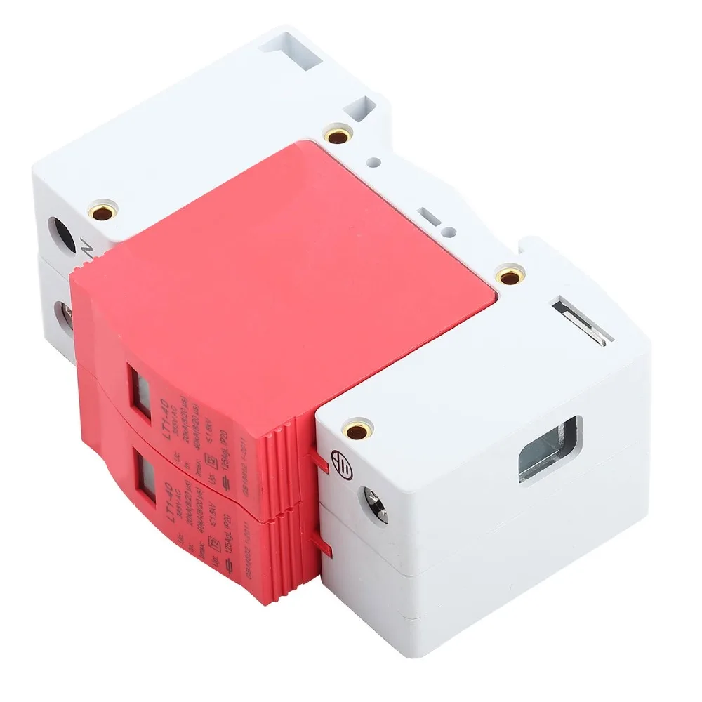 

Overvoltage Protection 2P Surge Protective Device 40KA Fireproof Low Voltage Arrester Power Protector Electrical Appliances