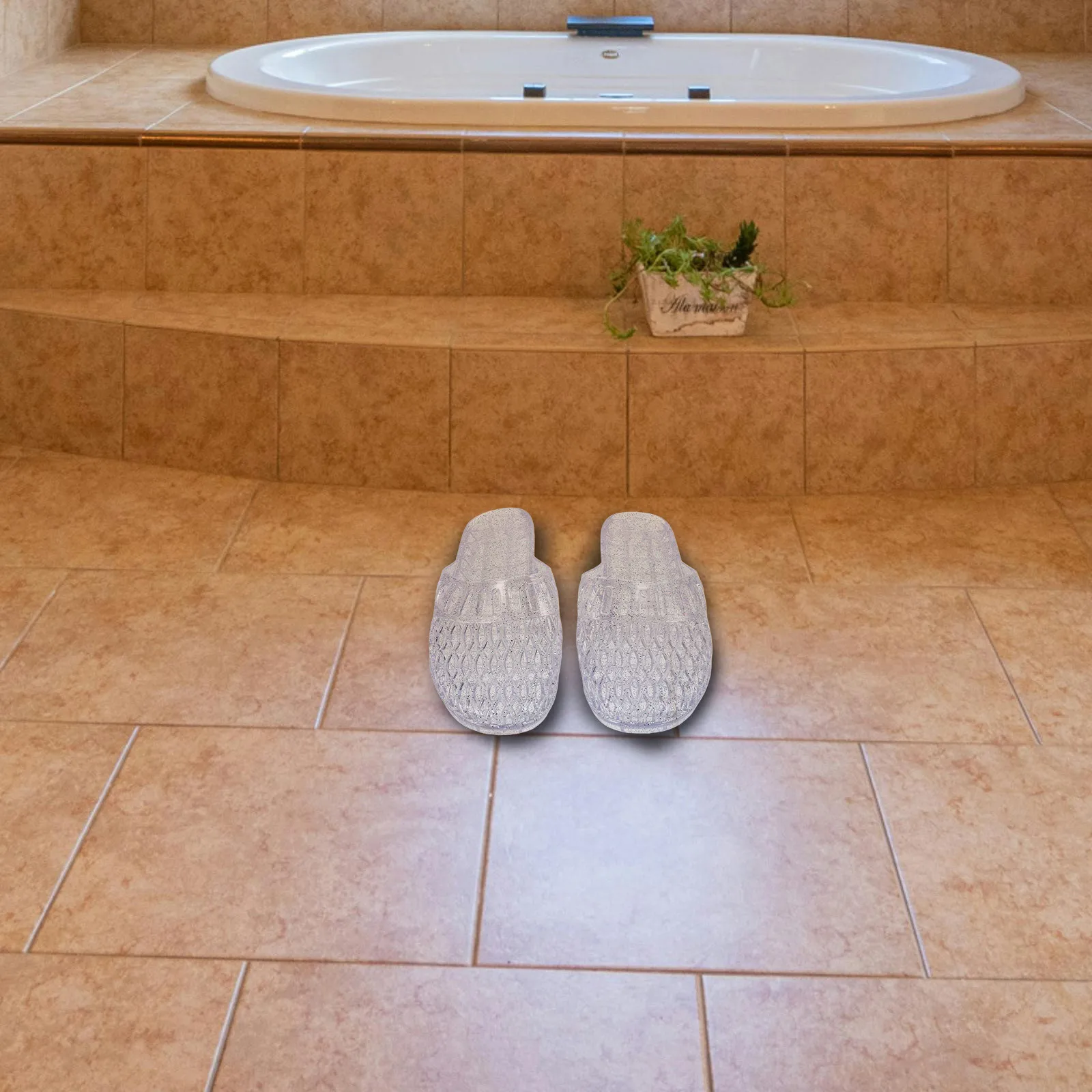 

1 пара полых прозрачных блестящих летних сандалий, нескользящие легкие пляжные тапочки для ванной комнаты, спа-дома