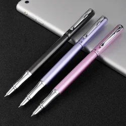 Yongsheng-Stylo plume à plume extra fine, stylos à encre en métal pour les finances, fournitures de bureau et scolaires, qualité 0.38mm