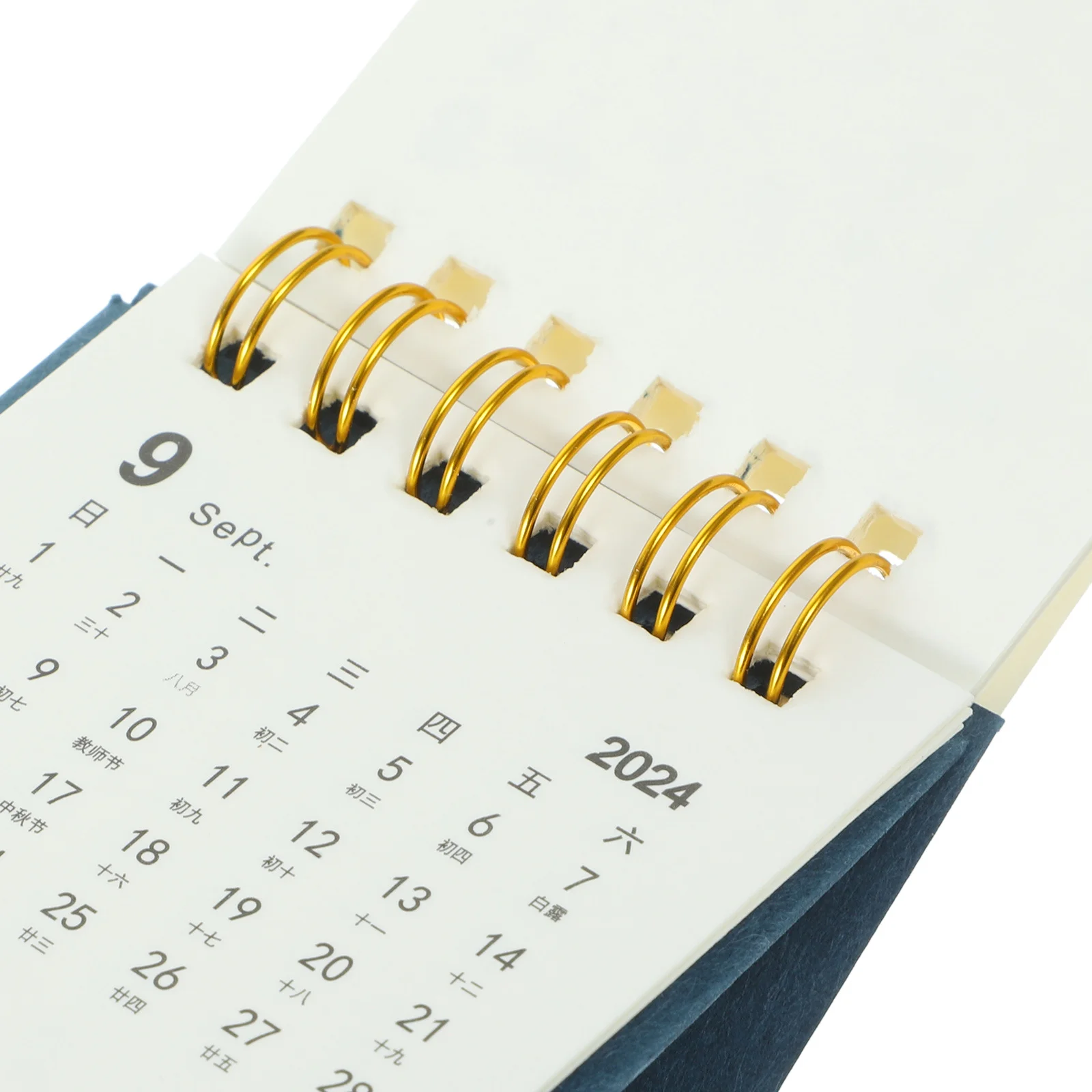 

Мини-настольный календарь на 2024, толстая бумага, переплет на катушке, ежедневное использование, стоячий ежемесячный календарь, офис, класс, дом