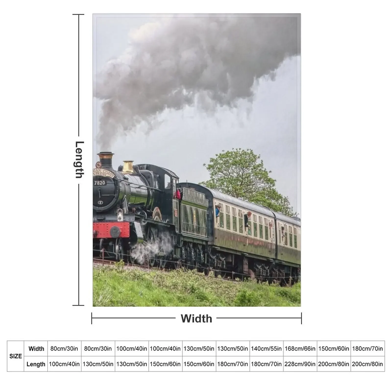 Nostalgic Cambrian Coast Express Throw Blanket Hairys Luxury Brand Custom manga Blankets