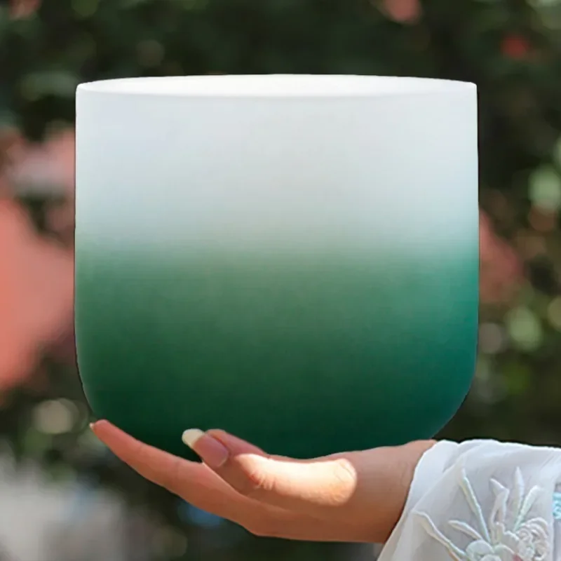 YUN QI QING YIN Gradient Crystal Singing Bowl Buddha Yoga Ear Cleansing Meditation Bowl Stress Reduction Relax Percussion Sound Healing Instrument