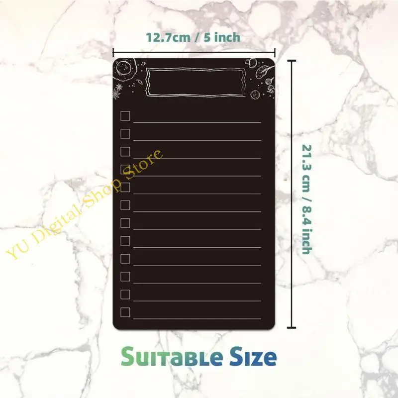 96BA Musnetic Blackboard Sircle Memoboard مع مموز العلامات ، ورقة الكتابة المغناطيسية #6