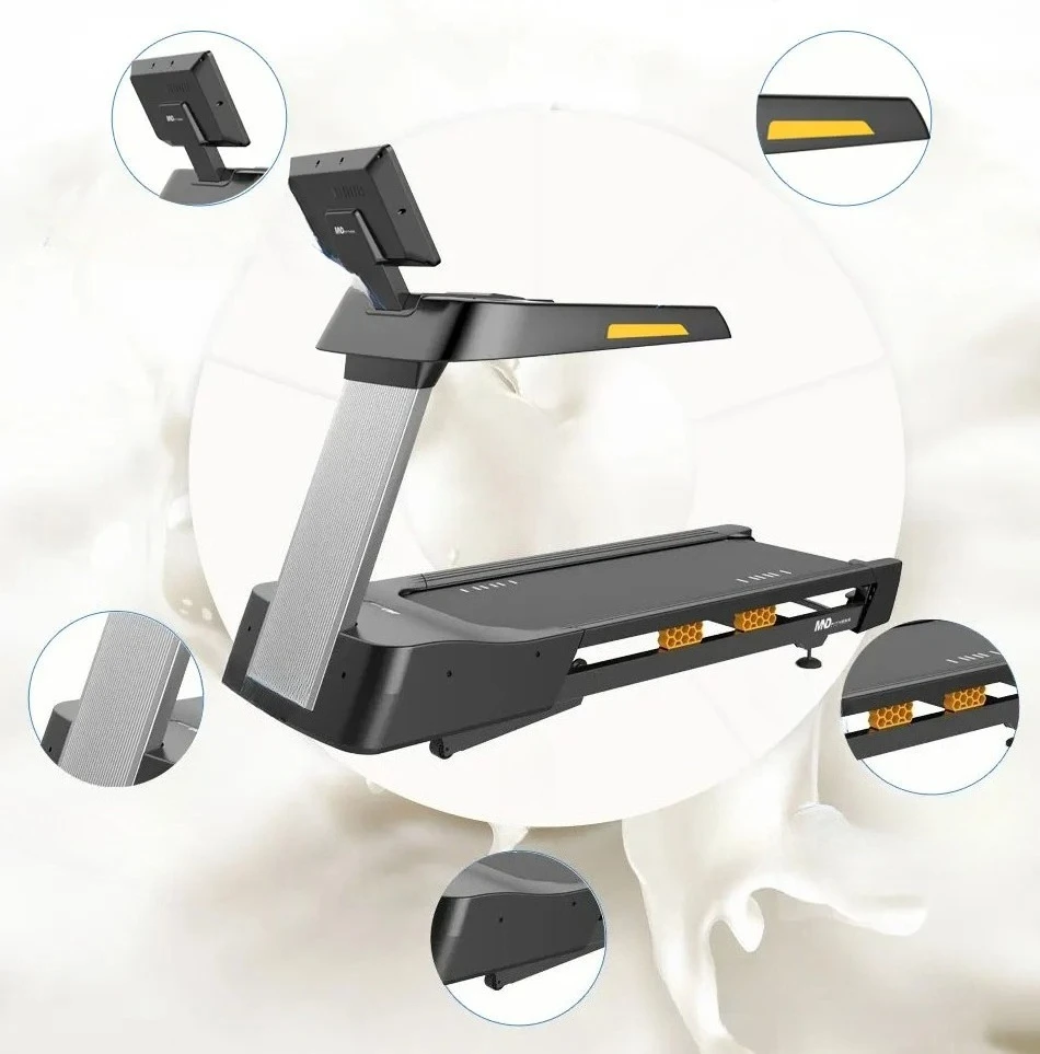 

l Новый дизайн Беговая дорожка для коммерческого использования 3hp Амортизирующий светодиодный экран Беговая машина Кардиооборудование для фитнеса