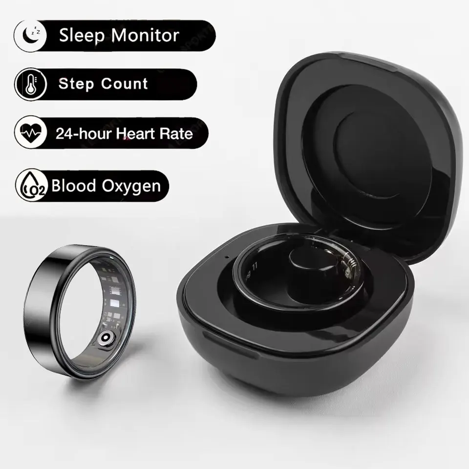 

2025 New Smart Ring Men Women, Multi-sport Mode，Heart Rate and Blood Oxygen Monitor Smartring IP68 & 5ATM Waterproof,