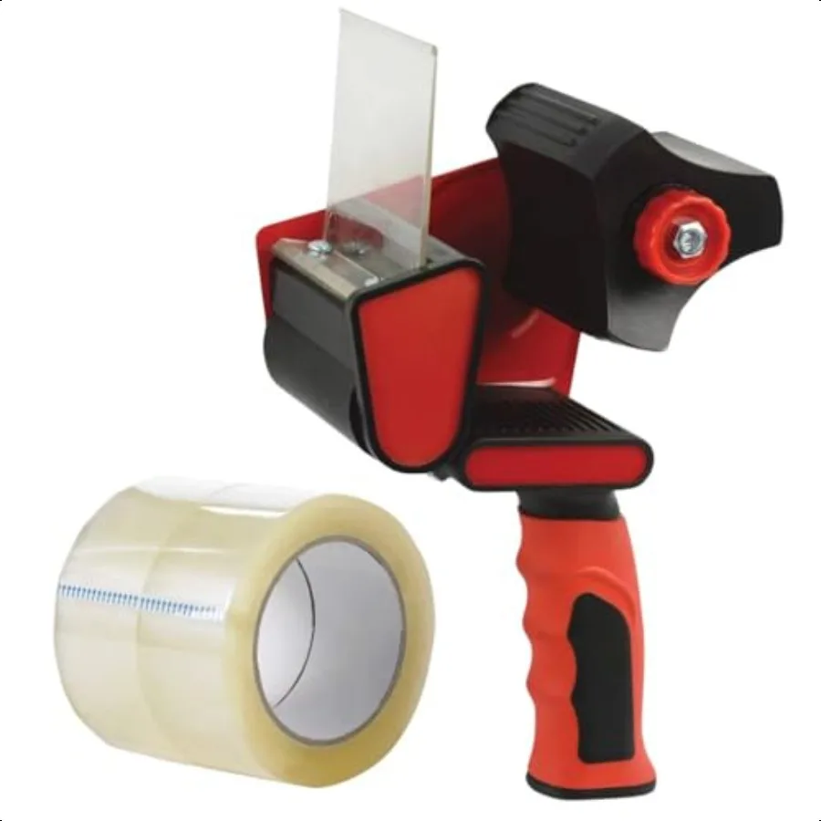 

Упаковочная лента с дозатором для 2-шировой ленты плюс 2 рулона сверхмощной 3-дюймовой упаковочной ленты 1,88 x 60 x 2,7 мил.