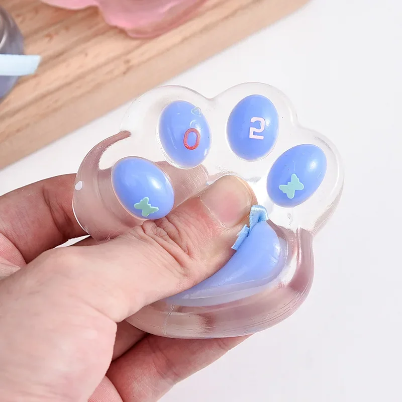 لطيف القط باو لزجة الضغط لعبة الإجهاد الإغاثة معسر القط مخلب اسفنجي تململ لعبة تقليل الإجهاد ضغط لعبة هدية لفتاة