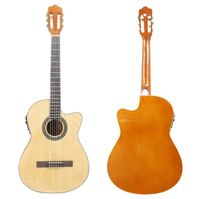 

39 classical, electric guitar, solid wood guitar with pickup, beginner, thin barrel body guitar