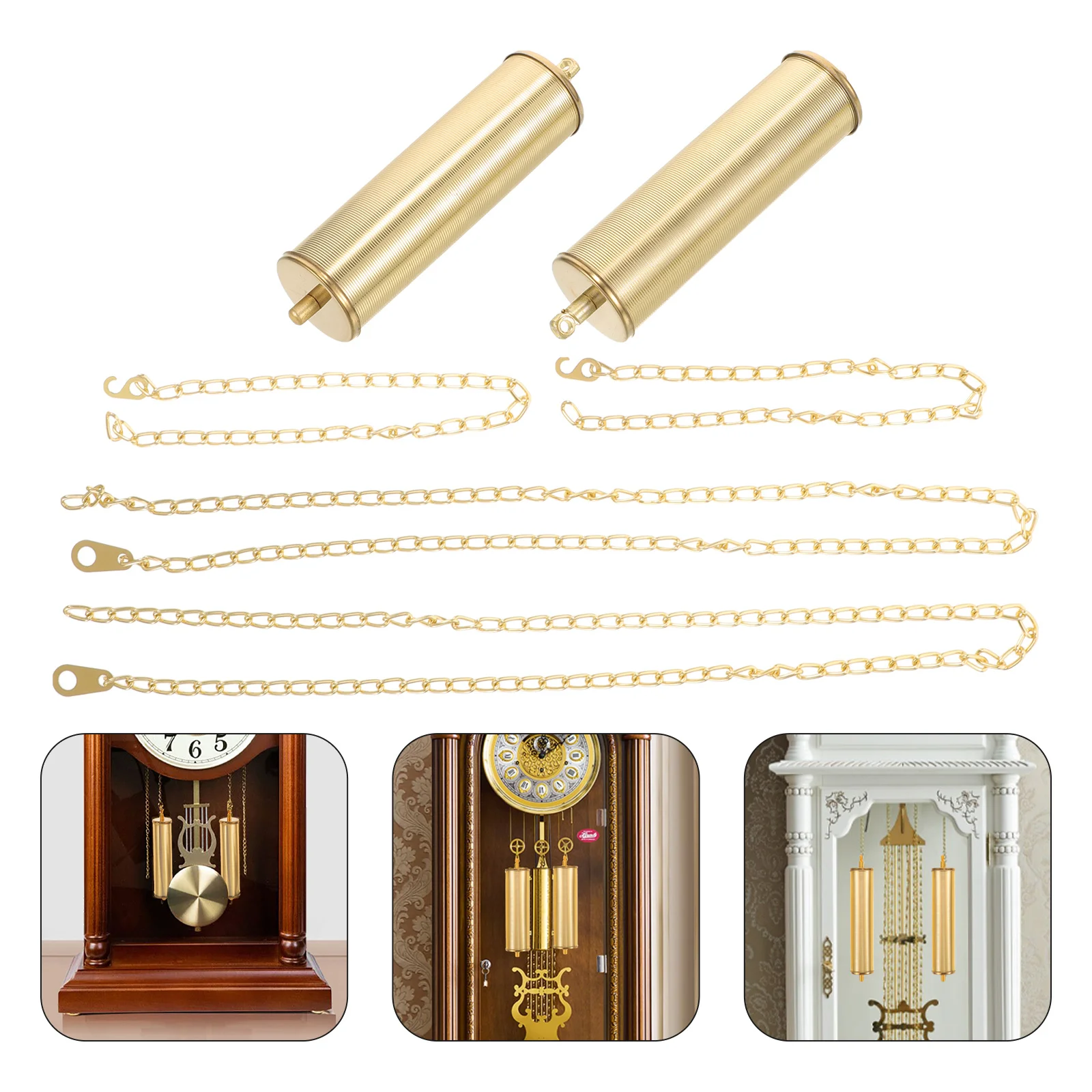 

1Set Wall Clock Chain Weight Iron Material Versatile Accessory Elegant Room Decoration Clock Part Iron Chain Weight Replacement