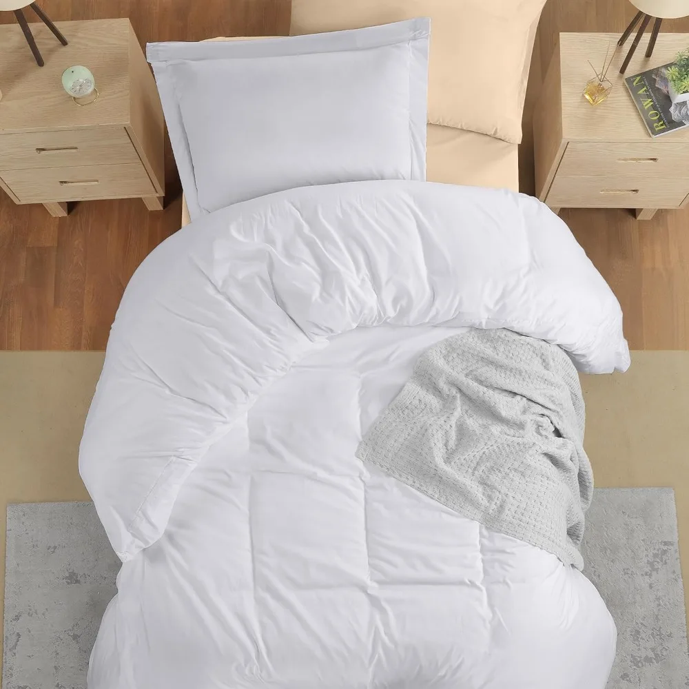 طقم غطاء لحاف مزدوج الحجم مع سحاب - 1 غطاء لحاف 68 × 90 و1 وسادة شام 20 × 26، فراش عالي الجودة للمريح #5