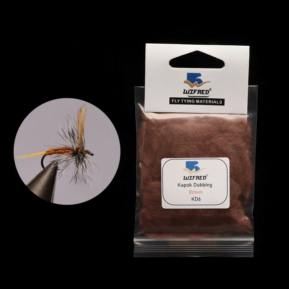 Wifreo Fly Tying Material 9 Colors Kapok Dubbing Natural Buoyant Super Fine Fiber for Adams Dry Fly Mayfly Trout Flies