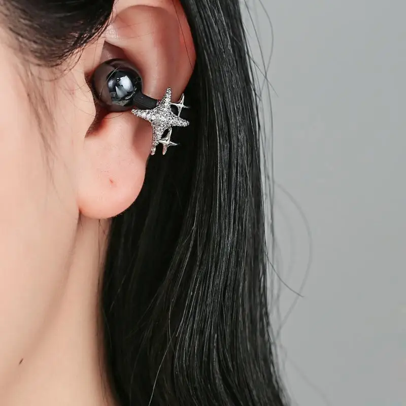 1Pair Stylish Zirconia Ear Clip Enhancements For Freeclip Earphone Clip On Charm Optimal Fit Comfort Performances