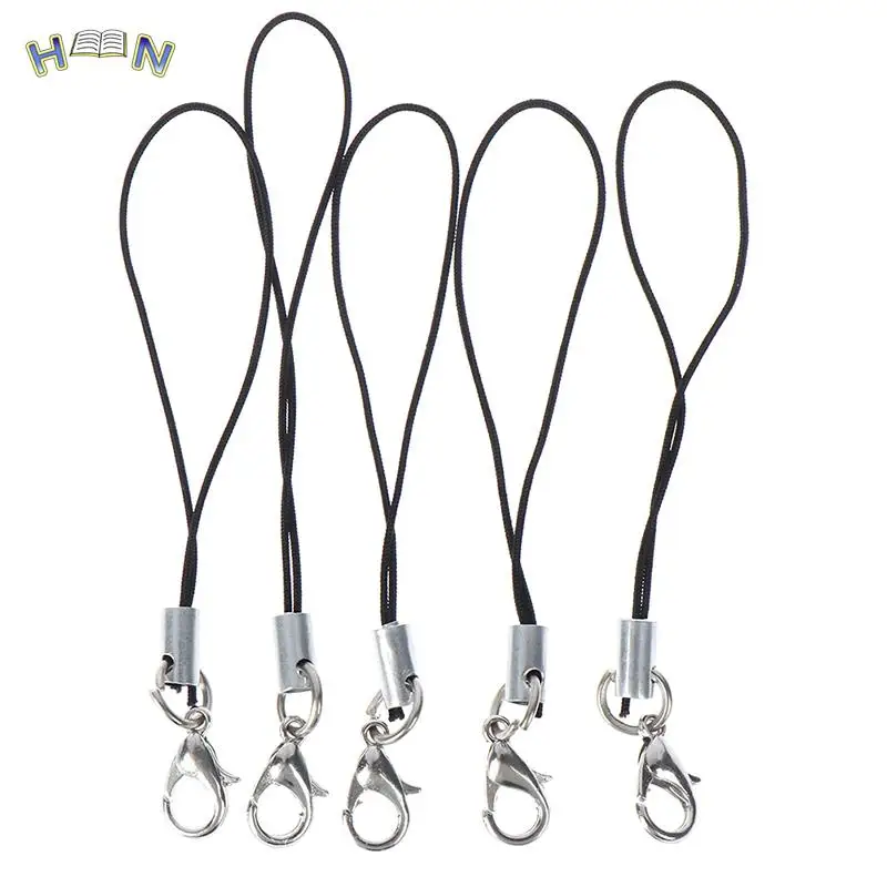 10pcs Nylon Wrist Strap Lanyard For Camera Cell Phone IPod USB Mp3 Mp4 Keychains Hooks Mobile phone Strap Keyring Key Ring