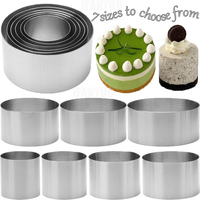 Stainless Steel Circle Cake Ring Mold for Baking 5-11cm Mousse Cake Round Cookie Cutters DIY Party Kitchen Baking Cakes Tools
