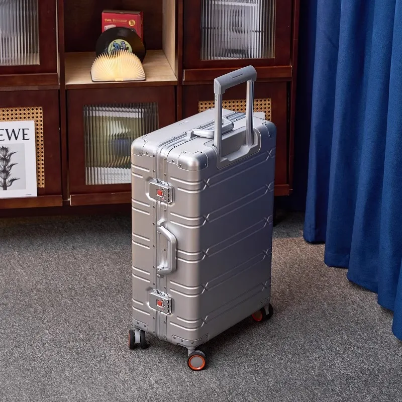 20 Inch Rolling Trolley Case Front Opening Cabin Suitcase Spinner Wheel USB Charging Travel Luggage With TSA Lock For Men Women