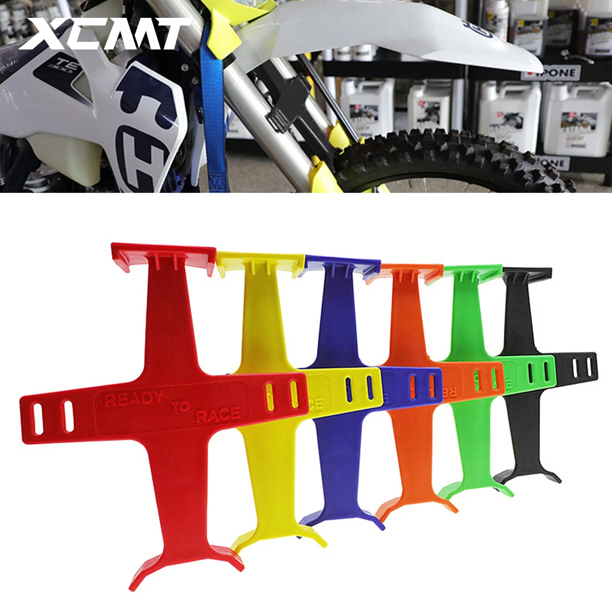 

1PC ABS Motocross Glossy Finish Brace Fork Support Transportation Protector Motorcycle Block Enduro Seal Savers Guard Accessory