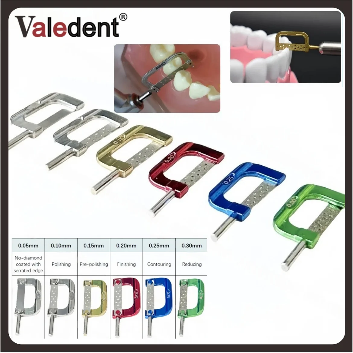 

Dental IPR Orthodontic Interproximal Enamel Reduction Strip Double-Sided Polishing Strips Open Gap Saw Instrument Tool