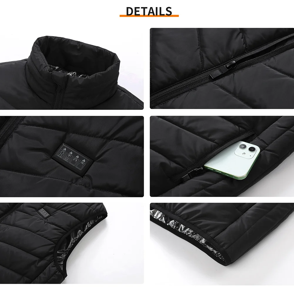 27 zones gilet chauffant électrique vestes chauffantes hommes femmes vêtements de sport chauffé en Fiber de carbone manteau chauffant USB veste chauffante pour l'extérieur