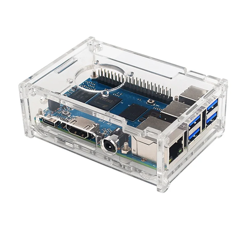 Para banana pi bpi m5 placa de desenvolvimento + caso 4gb lpddr4 + 16g emmc s905x3 executar android 9.0 e linux