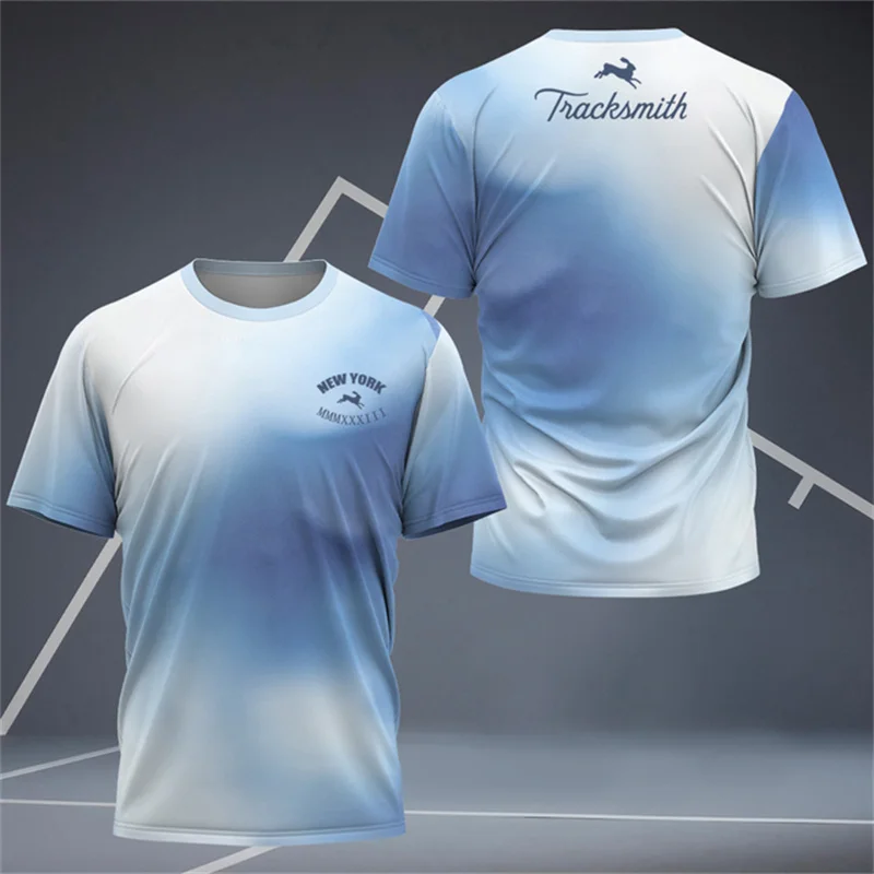 2024 New Men's and Women's Breathable and Sweat-absorbing Quick Drying T-shirt Fashion Outdoor Sports Fitness Running O-neck Top