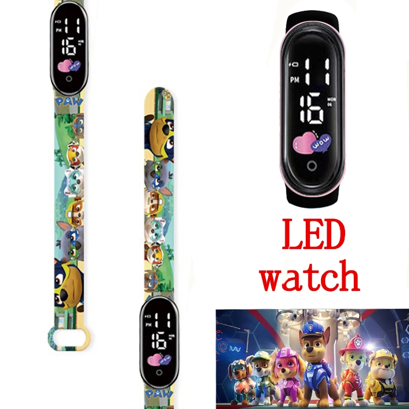 PAW Patrol Children LED Watch Casual Fashion Sport Bracelet Girls Boys Watches Silicone Smart Touch Screen Kids Electronic Watch