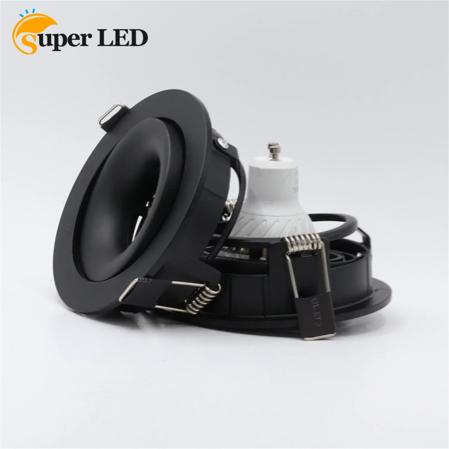 

JOYINLED Recessed Downlight Holder GU10 MR16 GU5.3 Fixture Frame Lamps Cutout 95mm Adjustable Ceiling Hole Lamp