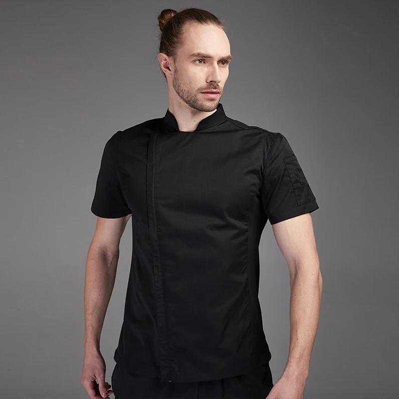 Both Sexes Chef Jacket  for Restaurant Kitchen Cook Shirt Hotel Catering Waiter Working Uniform Back Breathable Mesh Design