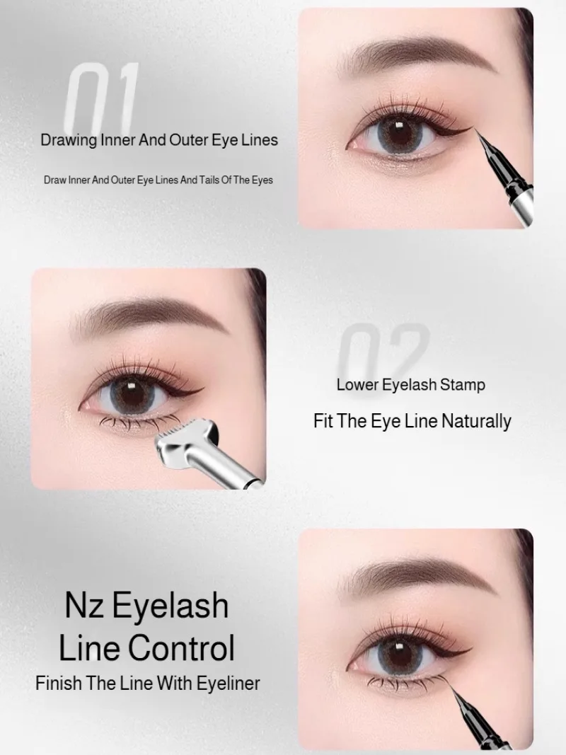 Beginner sweat-proof stamp eyeliner double-headed eyeliner lower eyelash waterproof eyeliner