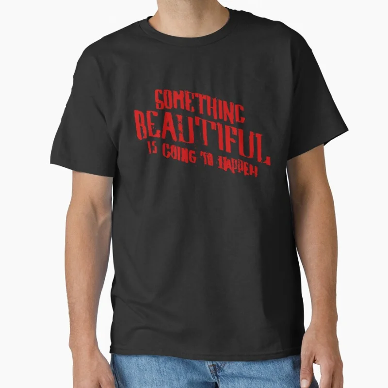 

SOMETHING BEAUTIFUL IS GOING TO HAPPEN Disco Elysium RPG Video game fans Funny Gift T shirt Large size Tops