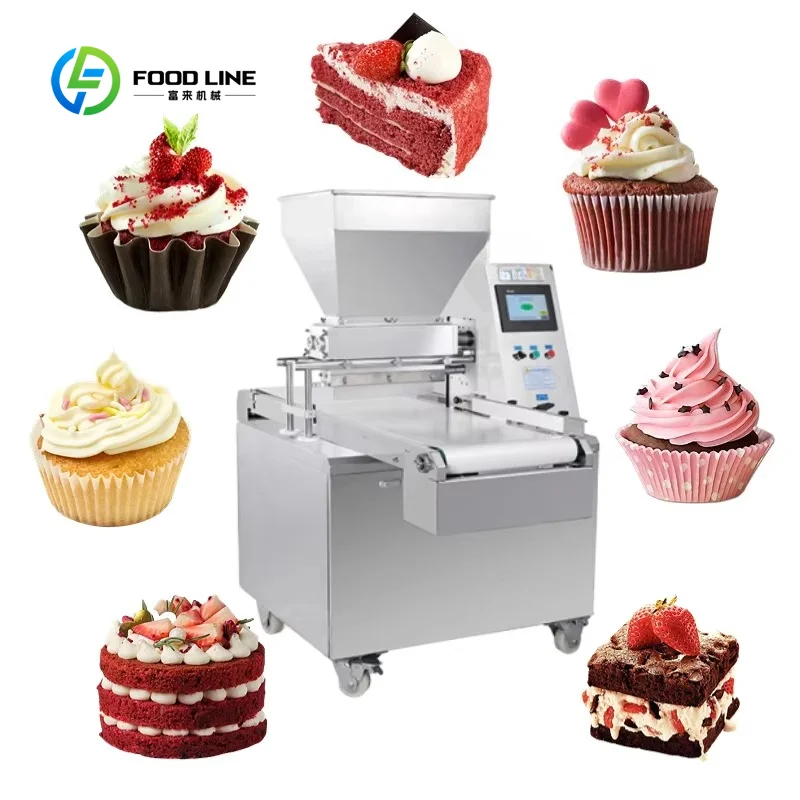 Custom made  Automatic Cupcake Puff Filling Multifunctional Double Head Filling Machine