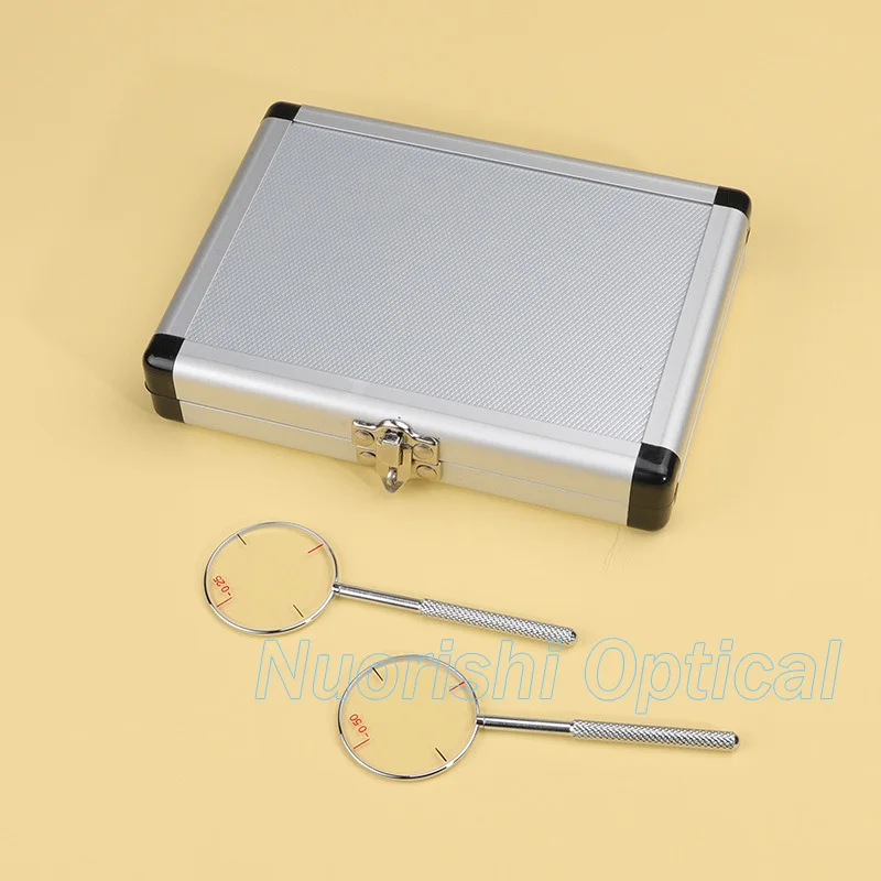 Ophthalmic Optical Cross Cylinder Lens Set Kit  2 pcs in A Nice Aluminum Case E09-5501