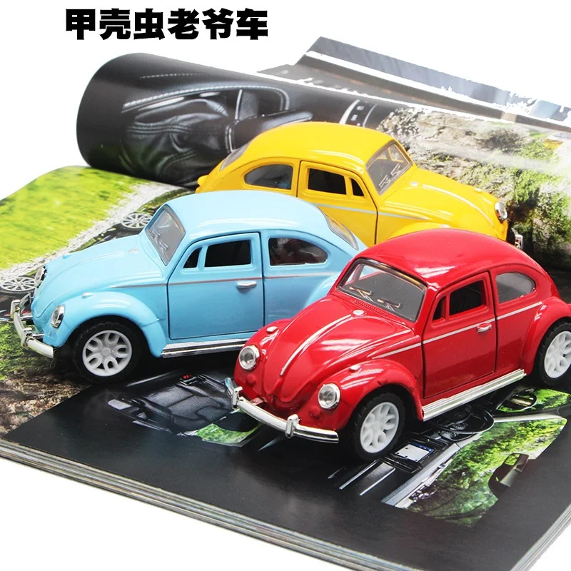 1:36 Volkswagen Beetle Retro Classic Car Alloy Diecast Car Model Pull Back Miniature Metal Vehicles Models Boy Gifts