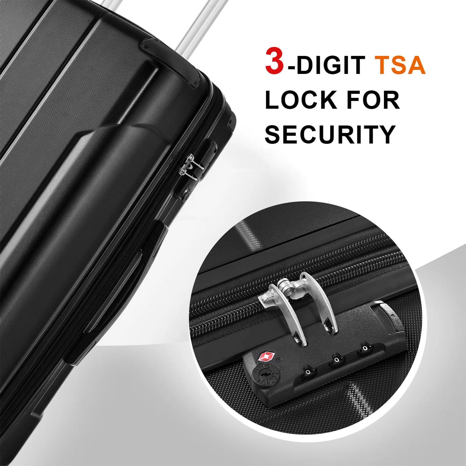 Hardshell Bagagem Spinner Mala com TSA Lock, leve, portátil Viajar Bag, mala para voo, férias, 20"