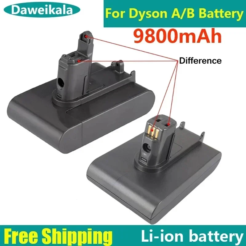 

2022 New 22.2V 28000mAh Li-ion Vacuum Battery A and B for Dyson DC35, DC45 DC31, DC34, DC44, DC31 Animal DC35 Animal & 28Ah