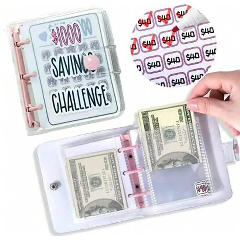 

Мини-переплет для экономии денег, ПВХ, мини-переплет для денег, прочный креативный конверт для экономии, денежный конверт, переплет для экономии