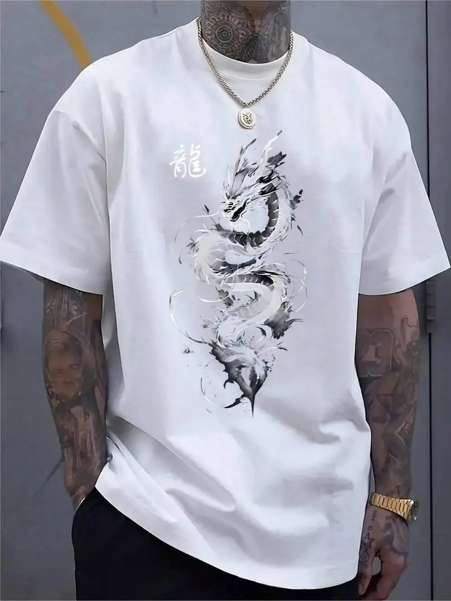 Men's Crew Neck T-Shirt, Versatile Shirt Suitable For Travel/Summer/Beach, Fitness/Running/Training, Export Style, Best-Selling 100% Cotton Trendy Y2K Short-Sleeve Tee-Soft, Quick-Drying, Wrinkle Resistant Light Cotton Graphic Tshirt Soft Stretchy Casual